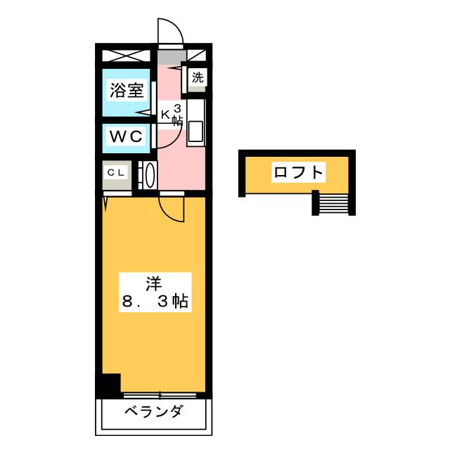 ＳＴＵＤＩＯ　ＮＡＮＢＵ（ストゥ-ディオナンブ） 間取り