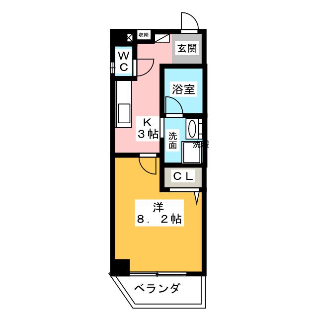 スカイコート阿由知通 間取り