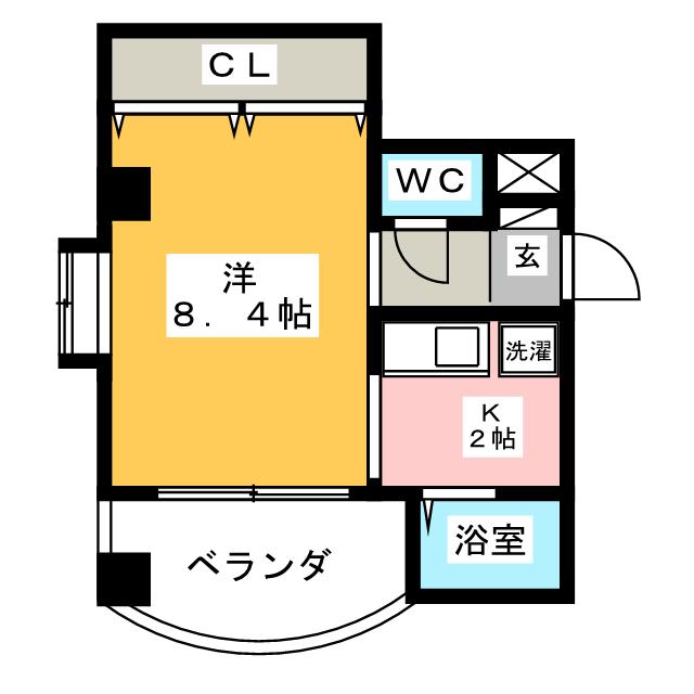 ＳＴＵＤＩＯ　ＮＡＮＢＵ（ストゥ-ディオナンブ） 間取り