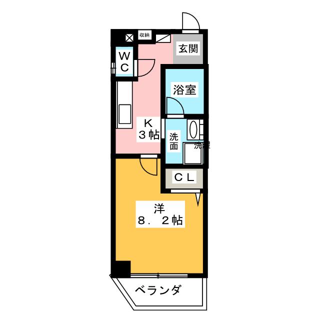 スカイコート阿由知通 間取り