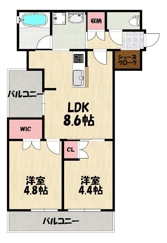 アクタス福岡県庁前グラシア 間取り