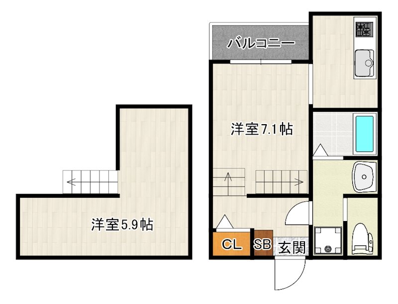 Sky Grace 西片江 間取り