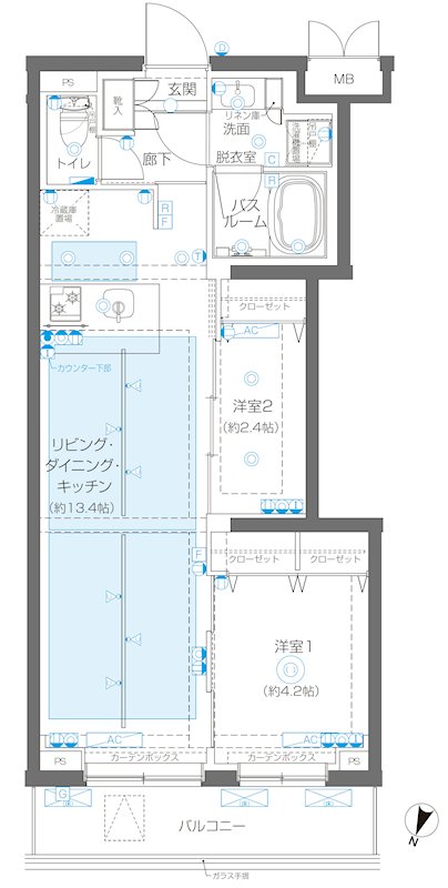 ZOOM蒲田EAST 間取り