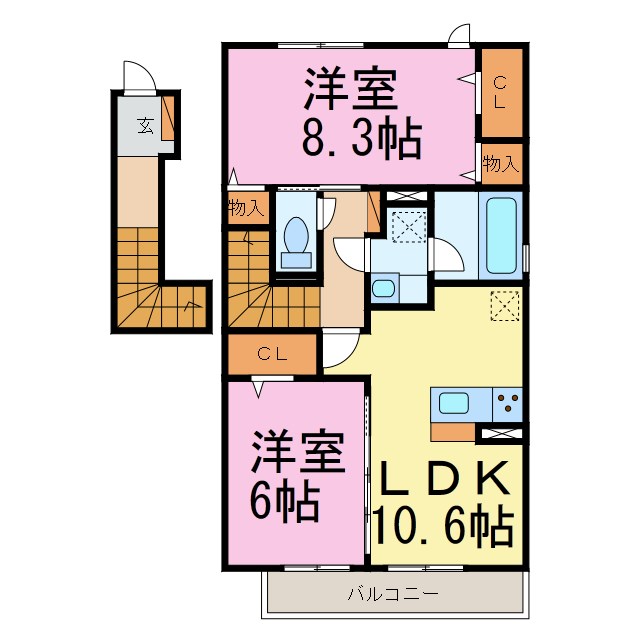 アイリス A201号室 間取り