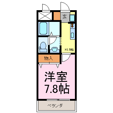 デル マール ミハマ 109号室 間取り
