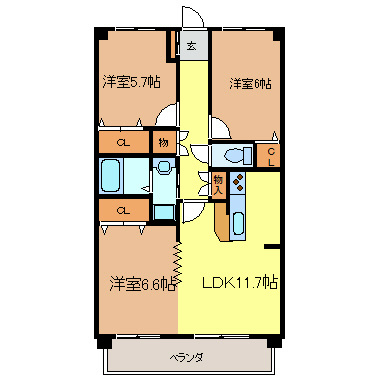 ブランドゥース 間取り図