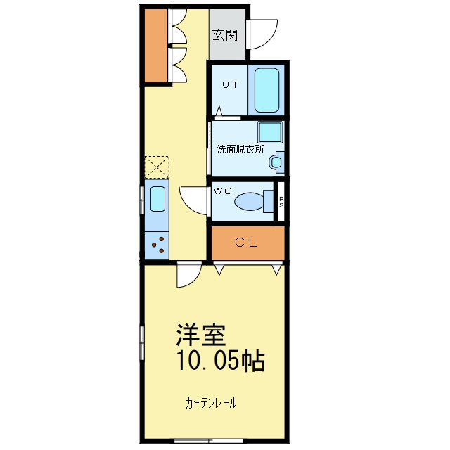Mare　South  205号室 間取り
