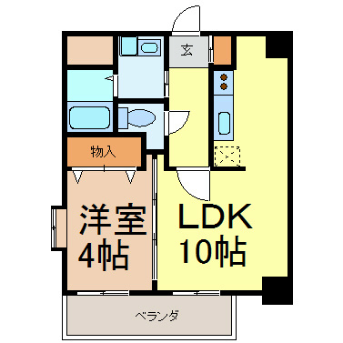 アデランテ 401号室 間取り