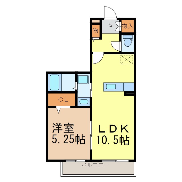 リヴィエール桜　Ａ 間取り図