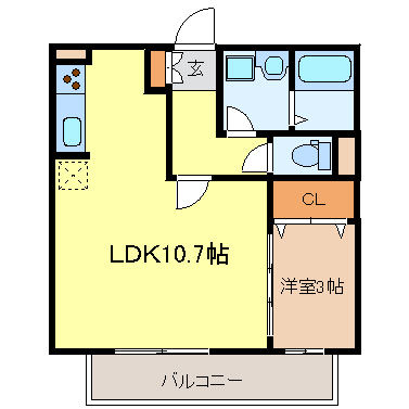 コンフォートⅠ 205号室 間取り