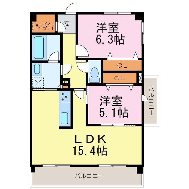 LEGAME 303号室 間取り
