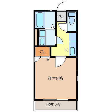 グリーンハウス新美 103号室 間取り