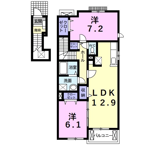 モンテローザⅡ 間取り図