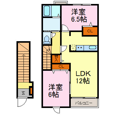 プロムナード弐番館 202号室 間取り