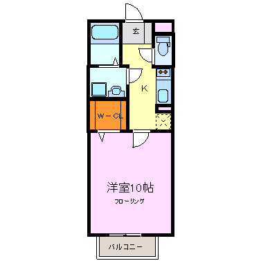 コンフォートⅡ 103号室 間取り