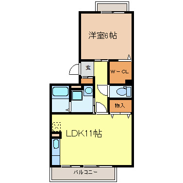 セジュール和幸D 間取り図