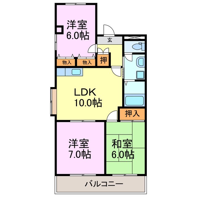 ソシア巽ヶ丘 間取り図