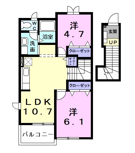 ミールム　i 203号室 間取り