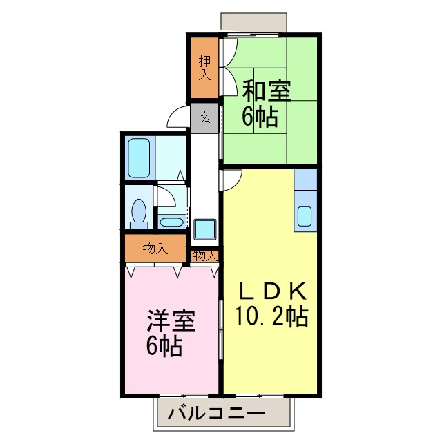 カーサデーリア花園 間取り図