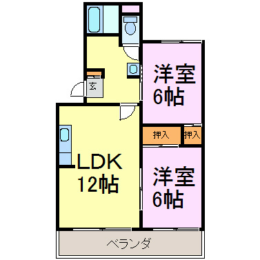 パークヒルズ雁宿 間取り図