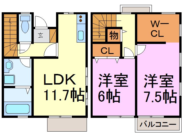 サンライズハイム 101号室 間取り