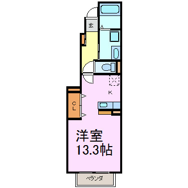 ミッドチタノーヴァⅠ 101号室 間取り