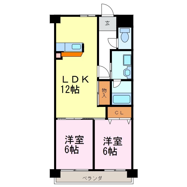 コーラル半田 305号室 間取り