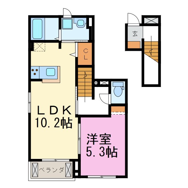 オレンジパークⅡ成岩A 間取り図