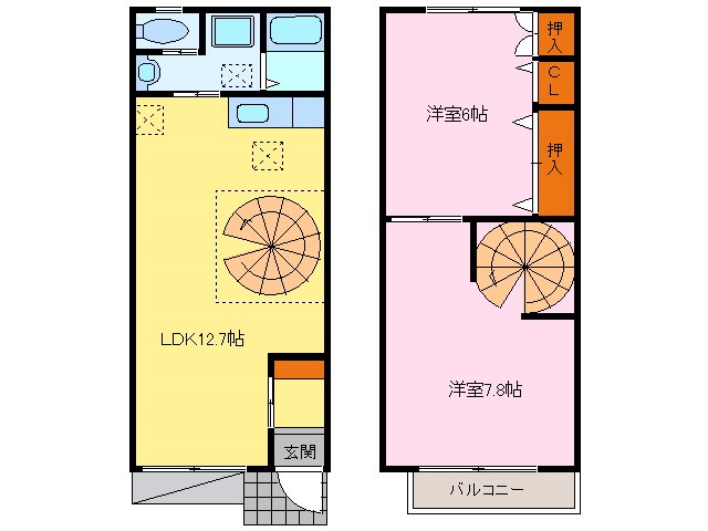 Carpa Cala 102号室 間取り