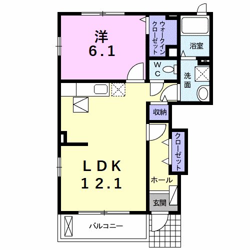 セレーノⅠ 101号室 間取り