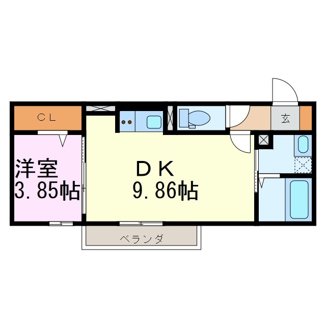 ブリーズコート常滑 103号室 間取り