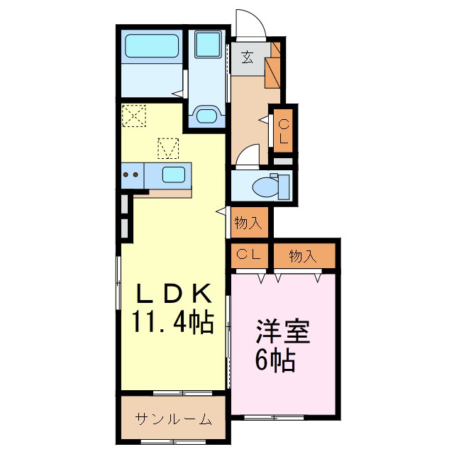 グランカーサ水芳Ⅰ 間取り図