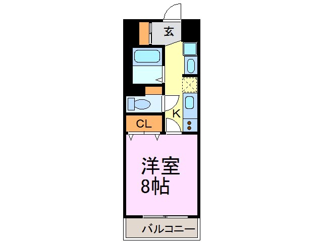 ソレイユ山代 308号室 間取り