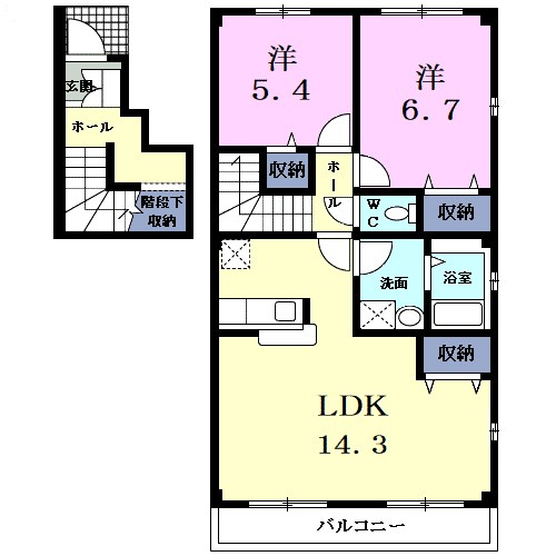 ピーヌスⅡ 間取り図