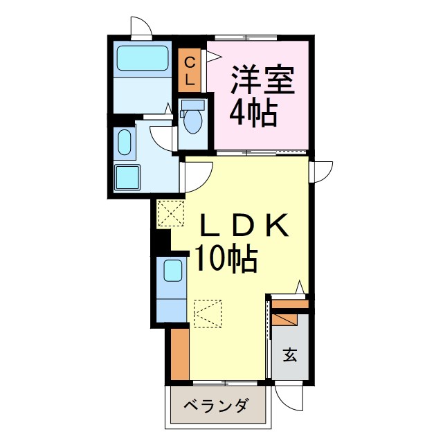 セシル 102号室 間取り