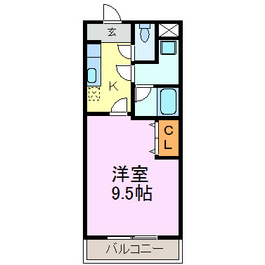 リプレハイレイク  2F号室 間取り