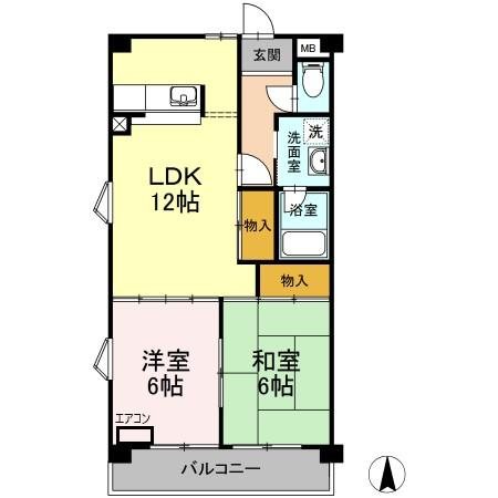 コーラル半田 306号室 間取り