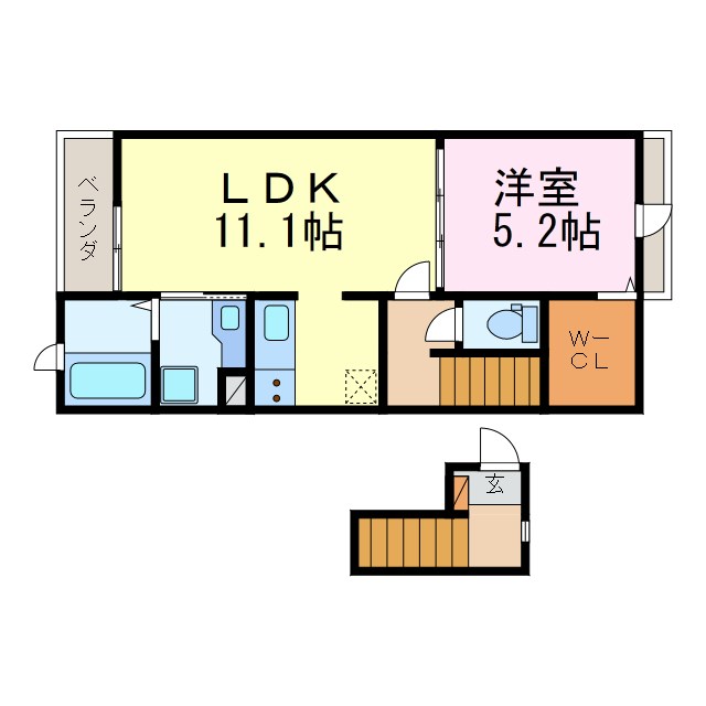 フローラ 202号室 間取り