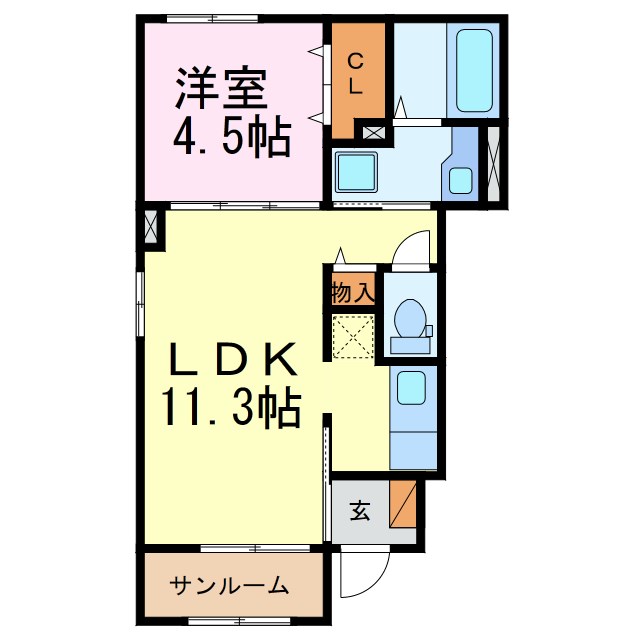 カーサセレノⅡ 101号室 間取り