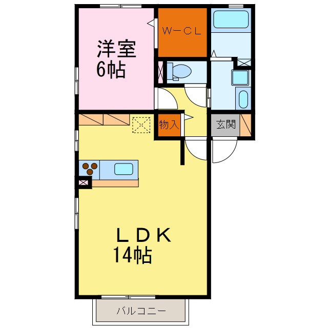 プルミエ A202号室 間取り