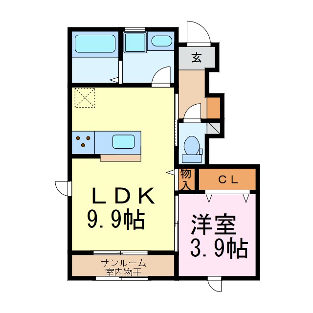 Speciale Ⅴ号室 間取り