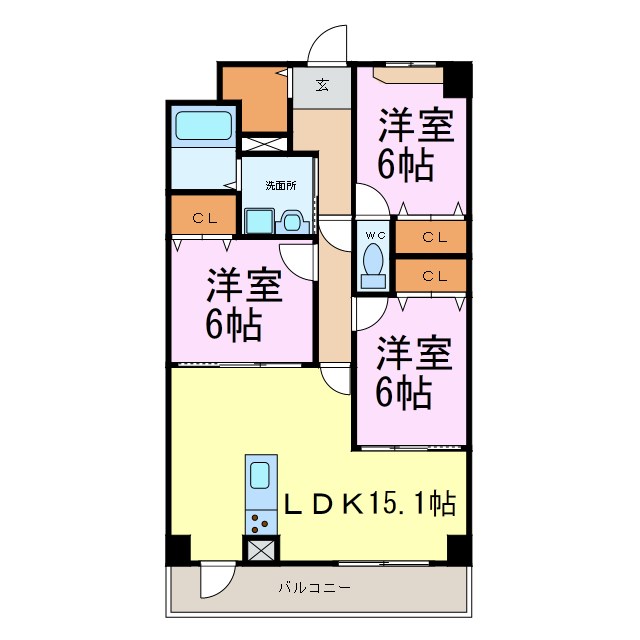 Lupinus 502号室 間取り