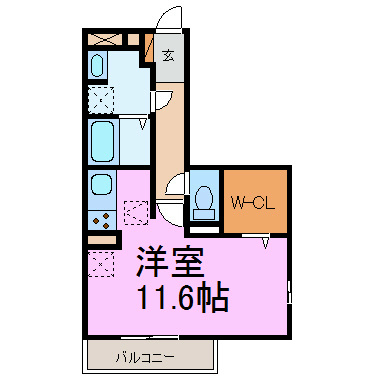 レガーロアサヒ 101号室 間取り