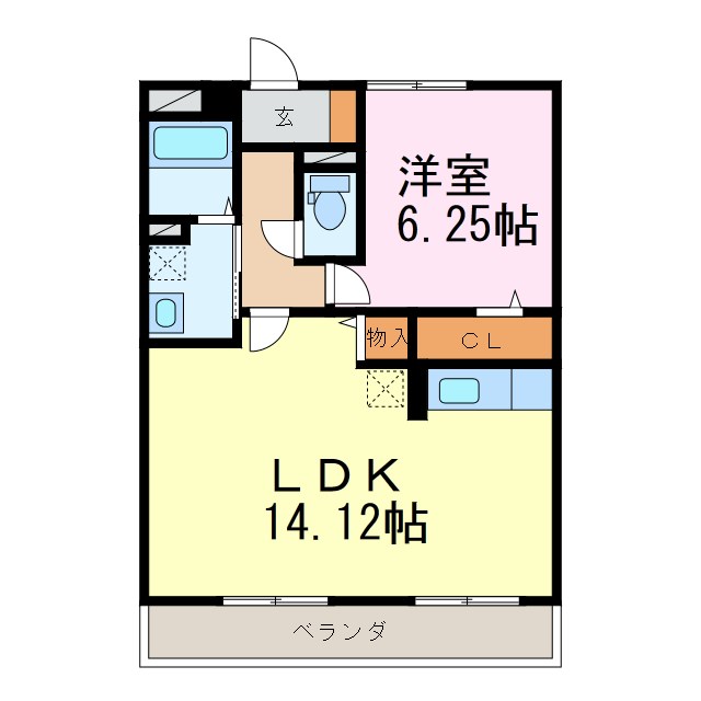 カーサコモダ新舞子　Ｃ 間取り図