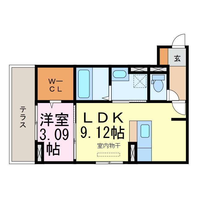 エスペランサ旭　B棟 間取り図