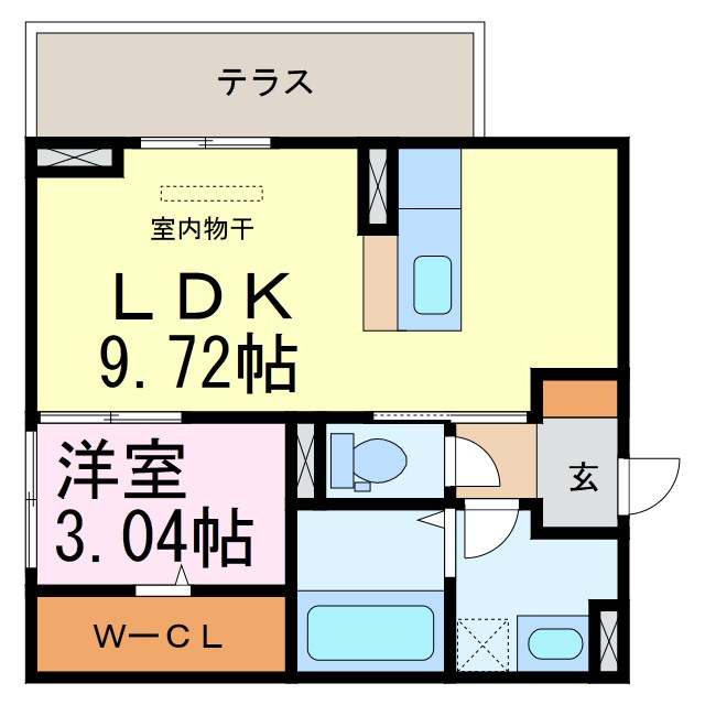 エスペランサ旭　B棟 105号室 間取り