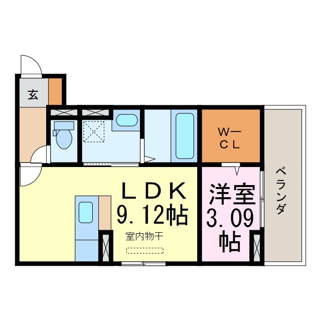 エスペランサ旭　B棟 間取り図