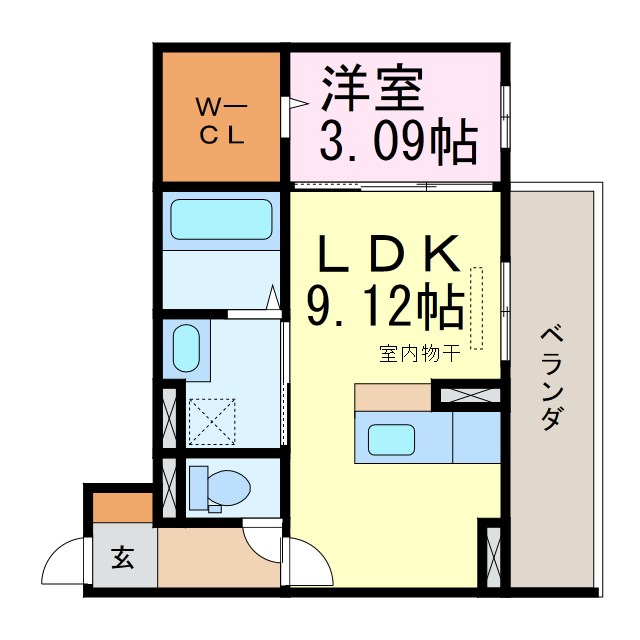 エスペランサ旭　D棟 間取り図