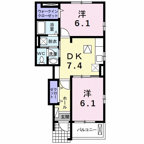 エアリーヒルⅤ 103号室 間取り