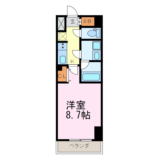 コントレイルりんくう常滑 506号室 間取り